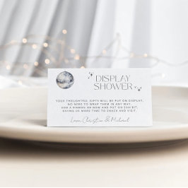 Retro Disco Party Display Dusche Begleitkarte