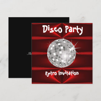 Retro Disco-Party Einladung