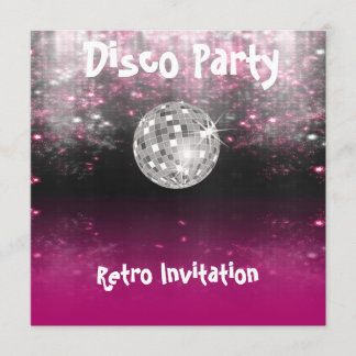 Retro Disco-Party Einladung