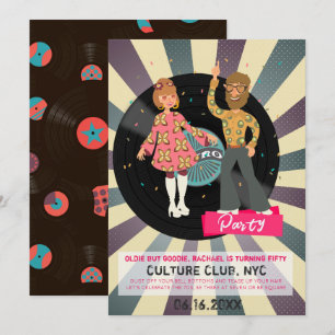Retro-Disco-Party-Einladung Einladung