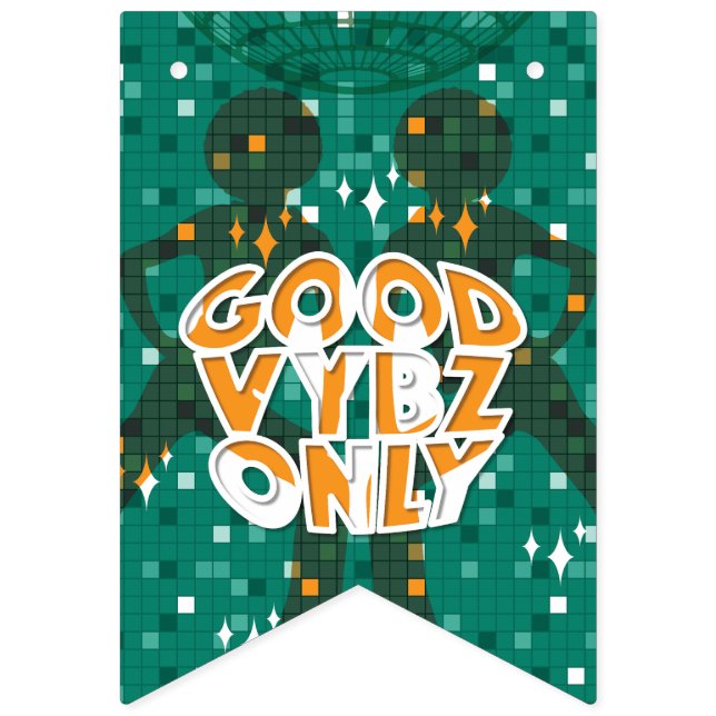 RETRO-DISCO-PARTY WIMPELKETTE (Erste Fahne)