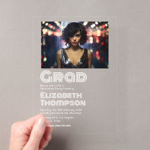 Retro Disco Typografy Graduation Party Foto