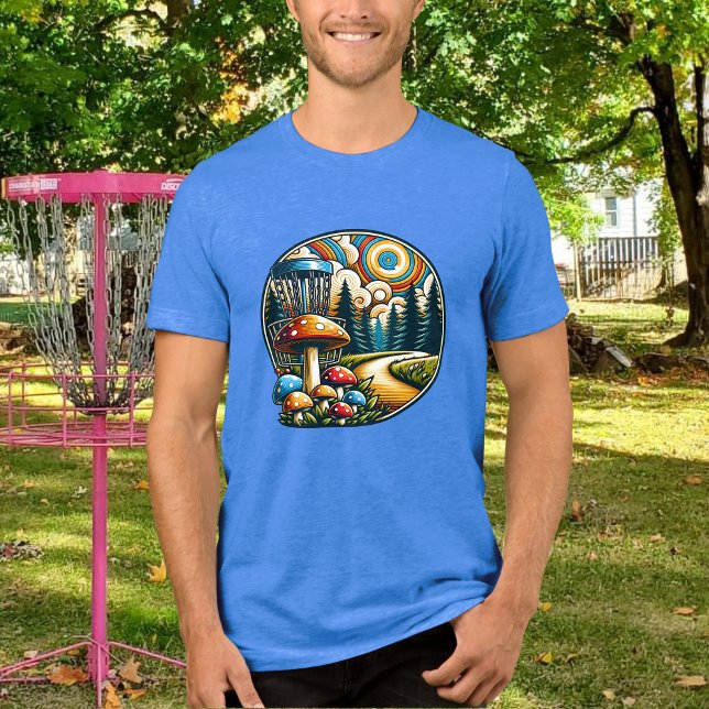 Retro Disk Golf Psychedelic Ai Art Tri-Blend Shirt (Von Creator hochgeladen)