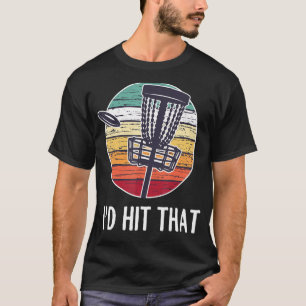 Retro Disk Golf Spor Ich würde diesen Sonnenunterg T-Shirt