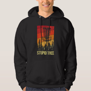 Retro Disk Golf Stupid Tree Vintag Frisbee Golf Hoodie