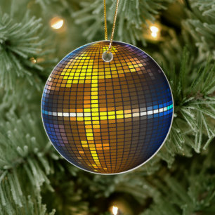 Retro-Diskokugel-Keramik-Ornament Keramik Ornament