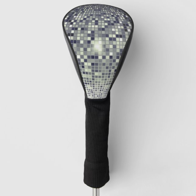 Retro-Diskokugel-Mosaik Golf Headcover (Vorderseite)