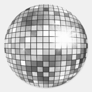 Retro-Diskokugel-Party-Aufkleber Runder Aufkleber