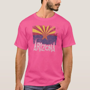Retro Distressed arizona Grand Canyon State Flag T-Shirt