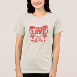 Retro Distressed Liebe ist alles, was du brauchst  Tri-Blend Shirt