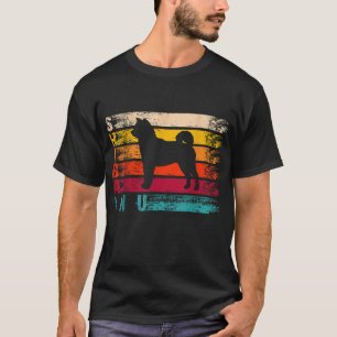 Retro Distressed Shiba Inu Silhouette Hund Lover G T-Shirt