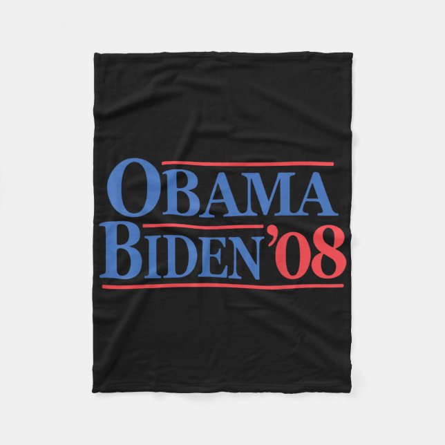 Retro Distressed Vintag Obama Biden 08 Kampagne Fleecedecke (Vorderseite)