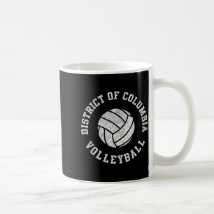 Retro District Of Columbia Volleyball T-Shirt mit Kaffeetasse
