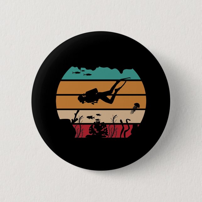 Retro Diver Button (Vorderseite)
