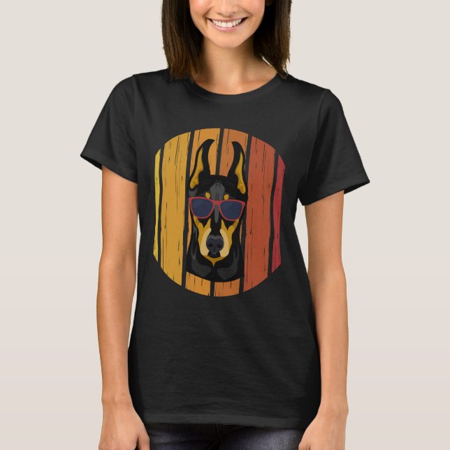 Retro Doberman T-Shirt (Vorderseite)