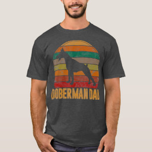 Retro Doberman Vater Gift Dog Owner Pet Pinschers T-Shirt