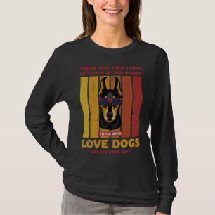 Retro Doberman zwei Arten von Menschen T-Shirt