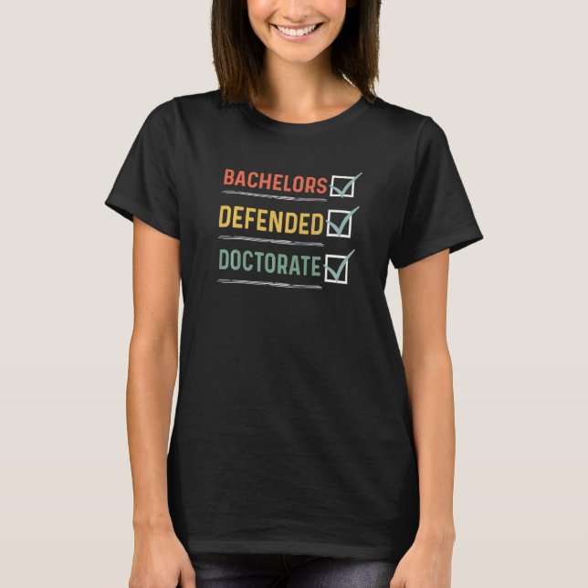 Retro Doctoral Candidate Phd Abschluss Student Ed T-Shirt (Vorderseite)