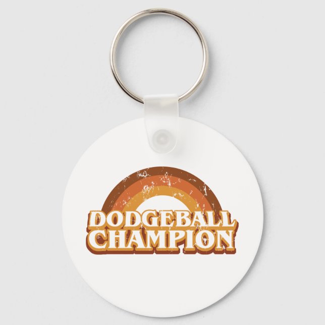 Retro Dodgeball Champion Schlüsselanhänger (Vorderseite)