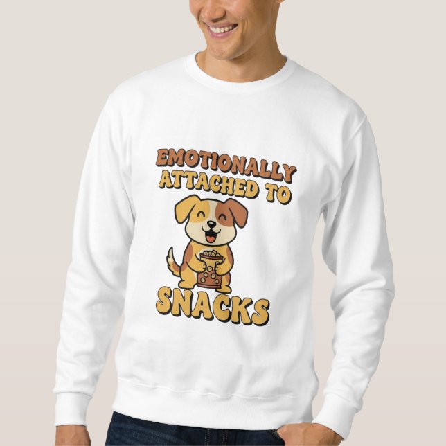 Retro Dog Emotionally Attached Men’s Sweatshirt (Vorderseite)