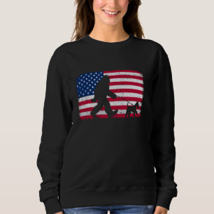Retro Dog Fox Terrier 4. Juli US-amerikanische Fla Sweatshirt