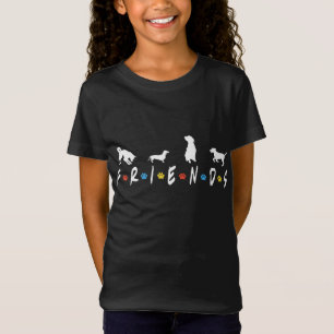 Retro Dog Friends Paw Print Sweater for Dog Lovers T-Shirt