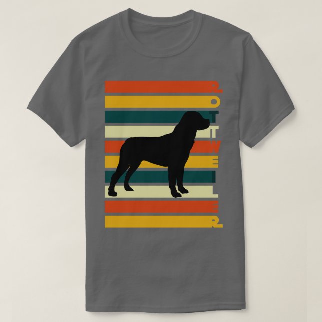 Retro Dog Geschenk Hunde Rasse Rottweiler T-Shirt (Design vorne)
