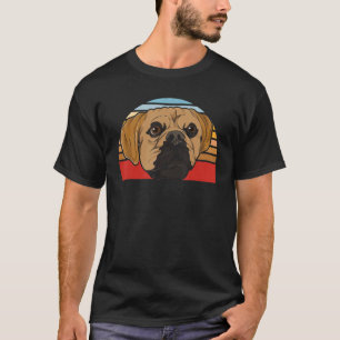 Retro Dog Haustier Besitzer Niedliches Puggle T-Shirt