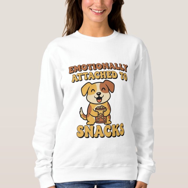 Retro Dog Snack Attachment Women’s Sweatshirt (Vorderseite)