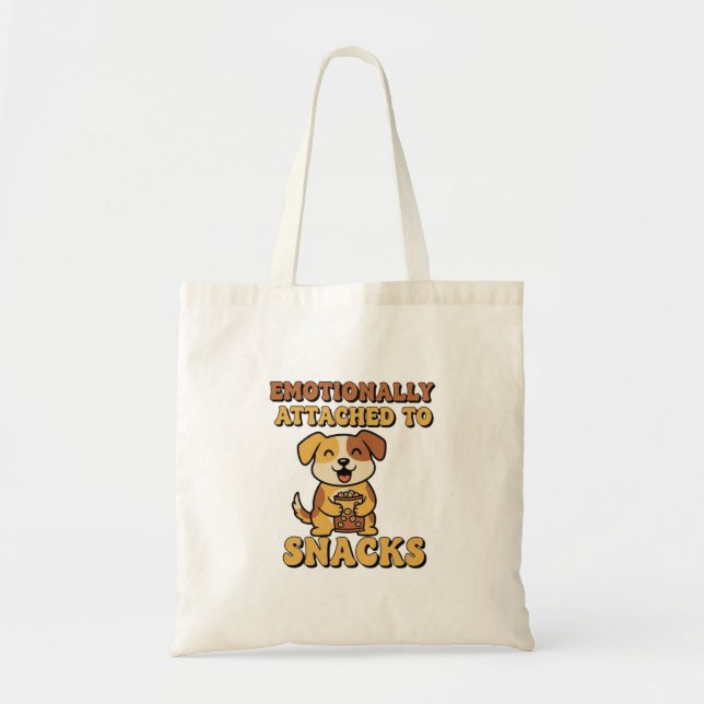 Retro Dog Snack Devotion Canvas Tote Bag Tragetasche (Vorne)