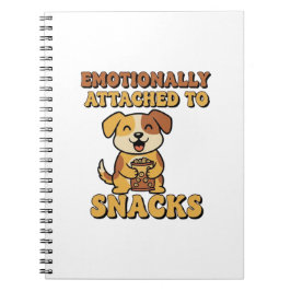 Retro Dog Snack Thoughts Lined Notebook Notizblock