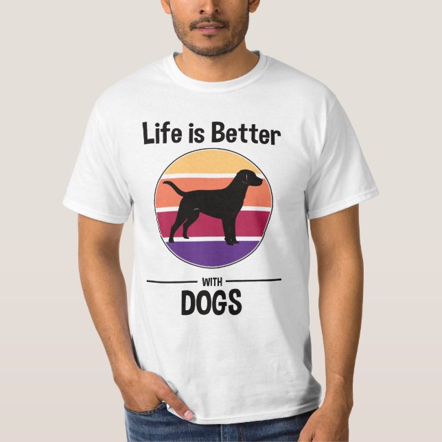 Retro Dogs lover Shirt (Vorderseite)