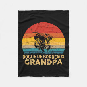 Retro Dogue De Bordeaux Grandpa Dog Vater Vathers Fleecedecke