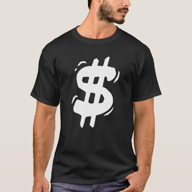 Retro Dollar Sign   T-Shirt (Vorderseite)