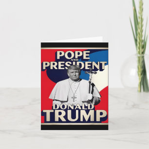 Retro Donald Trump Präsident und Papst Katholische Karte