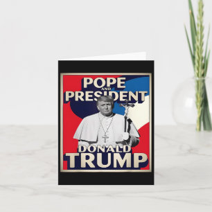 Retro Donald Trump Präsident und Papst Katholische Karte