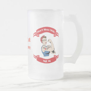Retro Don't Mess mit MAMA Mattglas Bierglas
