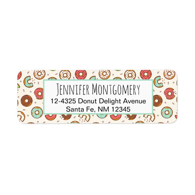 Retro Donut Muster Niedlicher Farbstil (Vorne)