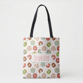 Retro Donut Muster Niedlicher Farbstil Tasche