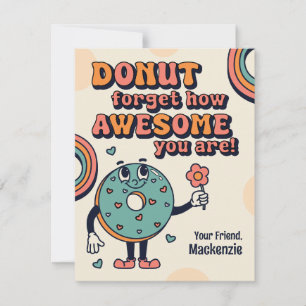 Retro Donut Vergiss nicht, wie großartig du bist,  Mitteilungskarte
