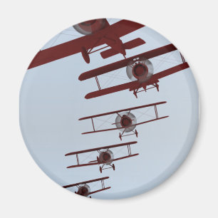 Retro Doppeldecker Magnet