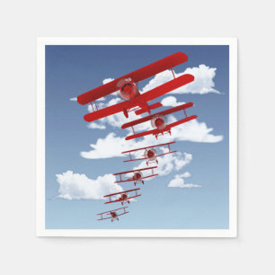 Retro Doppeldecker Serviette