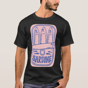 Retro-Dosen-Sardine Mittelmeer-Küste T-Shirt