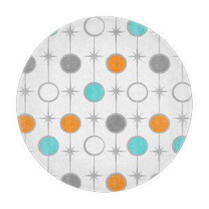 Retro Dots and Starbursts Cutting Board Schneidebrett
