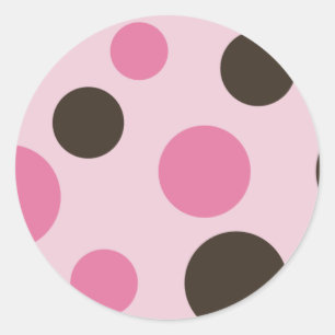 Retro-Dots-Aufkleber Runder Aufkleber