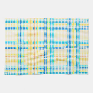 Retro Dots Farbige Streifen Regenbogen Nr. 3 Küchentuch
