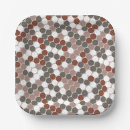 Retro dots pattern pappteller