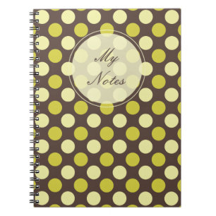 "Retro Dots - Schokolade und Limon" Notizblock
