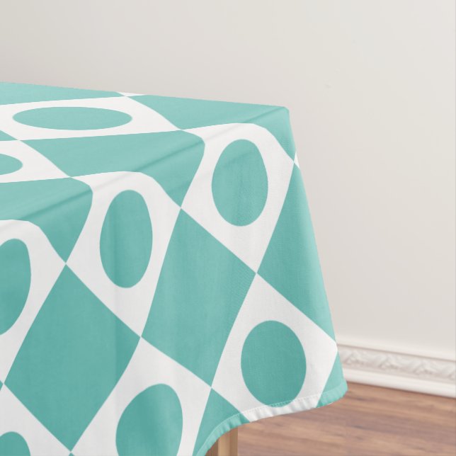 Retro Dots weiß Tischdecke (Beispiel)