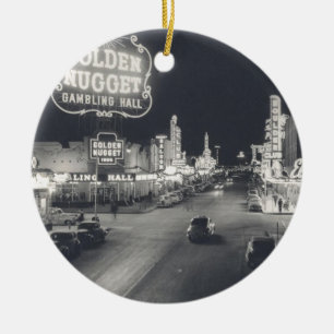 Retro Downtown Las Vegas Keramikornament